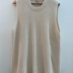 Madewell Ivory Sleeveless Knit Top